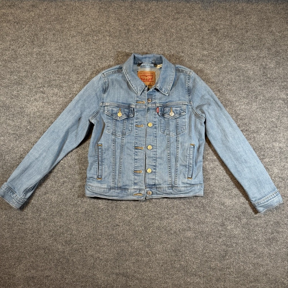 Levi's Women's S Original Trucker Denim Jean Jacket In Light Wash Blue